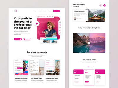 📹 Video - Landing Page UI Concept (Design) branding design figma illustration landing page design logo photoshop ui ui concept ui design uiux uiux design ux ux design video web design web ui design website design