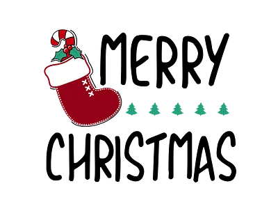MERRY CHRISTMAS - CUTE CHRISTMAS SOCKS AND TRENDY TYPOGRAPPHY aesthetic celebration christmas socks christmas stockings christmas tree cool design green holiday illustration merry christmas minimalist red simple snow tree trendy typography winter xmas