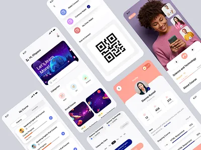 👨‍🎓 Online Academic - Educational Mobile Application (Design) branding design figma illustration logo mobile app design mobile design mobile platform design mobile ui photoshop ui ui concept ui design uikit uiux uiux design ux ux design