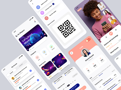 👨‍🎓 Online Academic - Educational Mobile Application (Design) branding design figma illustration logo mobile app design mobile design mobile platform design mobile ui photoshop ui ui concept ui design uikit uiux uiux design ux ux design