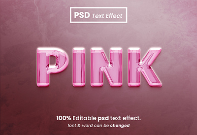 Pink 3D Editable Text Effect 3d font 3d text effect font effect king light text liquid text effect pink pink editable text effect pink text effect web text