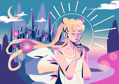 Serenity 2d adobe illustrator background illustration vector