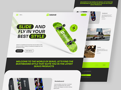 Seave - Web Designs amazing awesome web branding colorful designers identity inspirational designs landing page logo popular skateboard skateboard store top ui ux web web building web design webde website