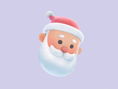 Cute Santa 3D 3d christmas concept creative cute design illustration kavizo lowpoly render santa xmas