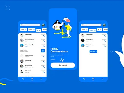 Family Conversation app interface chat app chating app family conversation app formal ui modern ui ui design ui research ui ux app user interface design ux app