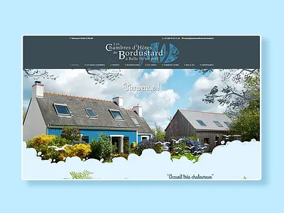 Les Chambres d’Hôtes de Bordustard Web Design graphic design holiday hotels interface design travel website ui web web design webdesigner website wordpress