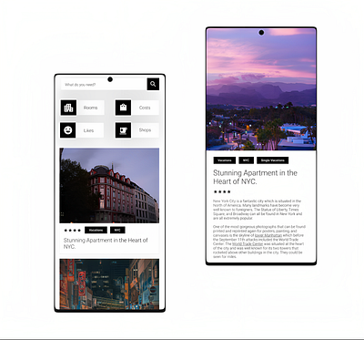 B&W Modernistic Travel App UI Design app black and white branding bw design graphic design mobile modern real estate real estate travel ux