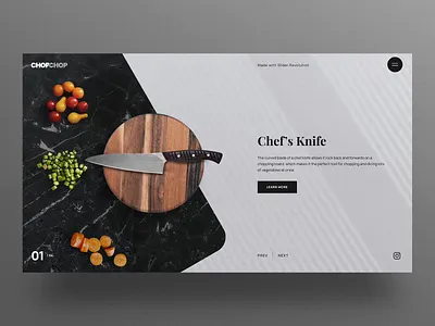 Kitchen Knives Product Slider for Wordpress animation hero image kitchen knives motion product slider slider revolution template ui wordpress wordpress slider