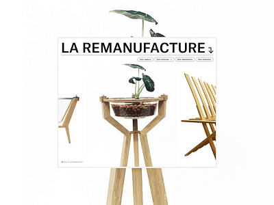 La Remanufacture cards ecommerce footer furniture furniture website homepage layout typography ui webdesign website