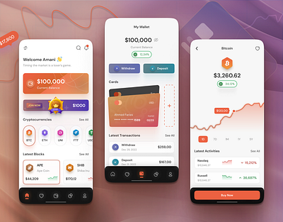 CR7 Cryptocurrency App Concept - Light Mode app ui apps design business cover design dailyuichallenge design illustration inspiration logo ui