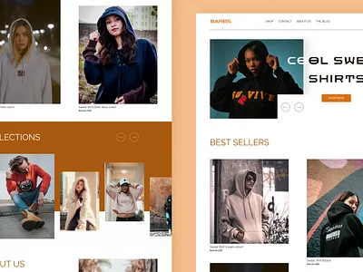 Ecommerce Landing Page design typography ui