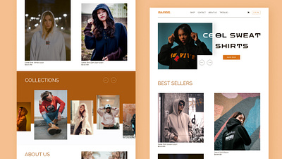 Ecommerce Landing Page design typography ui