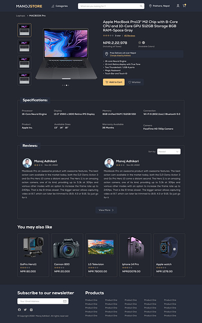 Ecommerce Product Detail Page design ecommerce ui uiux ux web design web designer website design