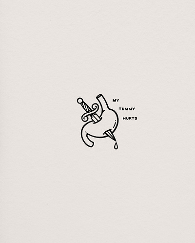 My Tummy Hurts design graphic design illustration