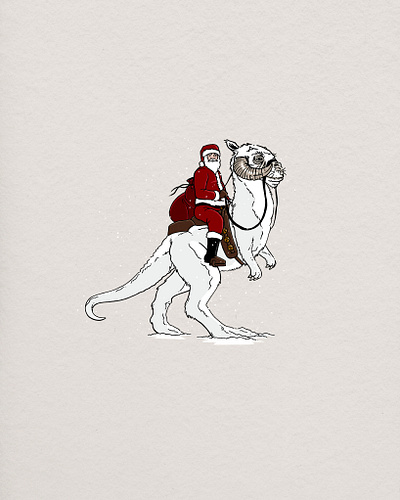 No Place Like Hoth for the Holidays design graphic design illustration