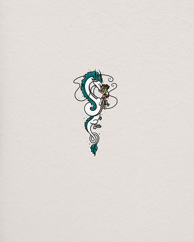 Haku + Chihiro design graphic design illustration