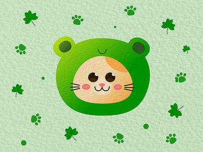 Call me a froggie cat illustration