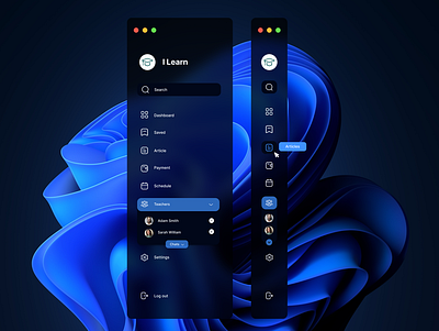 Sidebar Navigation app design figma ios landing page design mobil mobile design navigation sidebar ui uidesign uiux ux