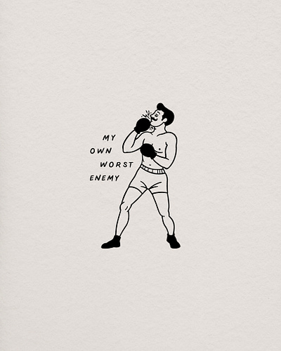 My Own Worst Enemy design graphic design illustration typography