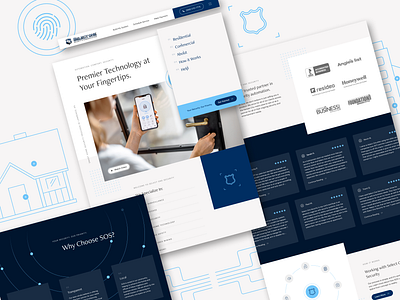 Select One Security - Web Design about page blue graphic design home page home security modern security ui ux web web design website design