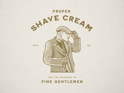 Vintage Logo | Luther Lather Shaving Creamery barber barber logo crosshatch engraving etching illustration logo logo design logo designer shave cream vintage vintage designer vintage illustration vintage logo