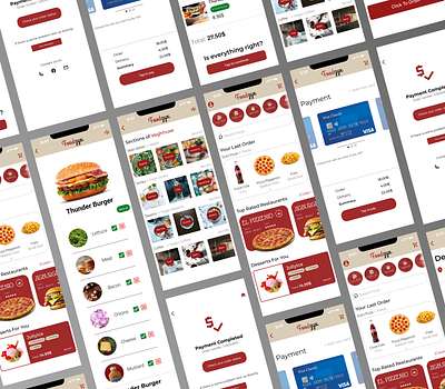 Foodzyx - UI/UX adobe xd appdesign case study figma product design ui user research ux