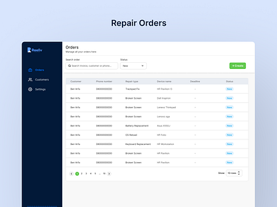 Reeliv - Order management