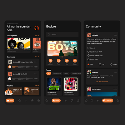 Cast box redesign - Mobile design app design cast box cast box redesign cast cox ui design dark mode app ui dark mode ui dark ui dark ui podcast app design podcast podcast app podcast app dark ui podcast app ui podcast player podcast player app podcast player app dark ui podcast player app ui podcast player app ui design ui ui design