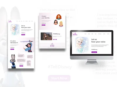 Let us hear your voice - Disney Campaign branding design disney graphic design illustration illustrator landing page logo typography ui ux vector