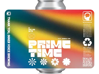 Prime Time art beer brewing can design design graphic design inner voice brewing label design labels packaging variant brewing visual design