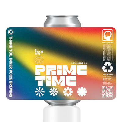 Prime Time art beer brewing can design design graphic design inner voice brewing label design labels packaging variant brewing visual design