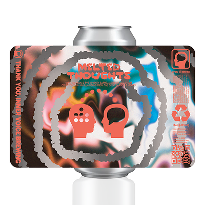 Melted Thoughts art beer brewing can design design graphic design illustration inner voice brewing label design labels typography visual design
