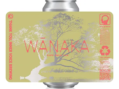Wānaka art beer brewing can design design graphic design illustration inner voice brewing label label design typography visual design