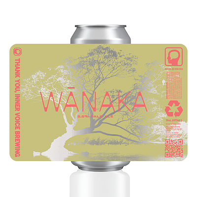 Wānaka art beer brewing can design design graphic design illustration inner voice brewing label label design typography visual design