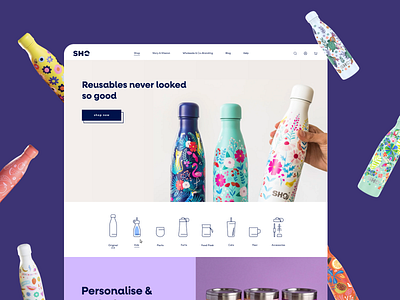 SHO Bottles - E-commerce Shopify bottles branding bright creative e commerce ecommerce product shopify ui ux web design