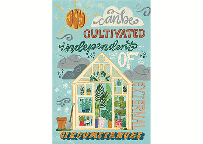 Greenhouse Illustration design graphic design handlettering illustration procreate procreateapp storybook typography