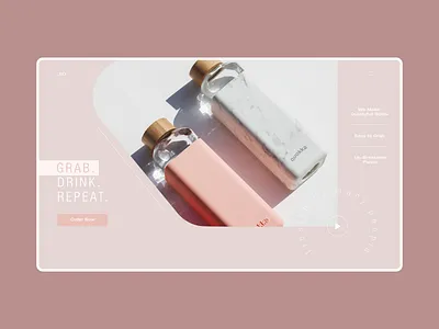 Bottle Landing page 3d app app ui branding design graphic design illustration landing page logo typography ui ui design ui ux uiux user experience user interface ux vector web design website