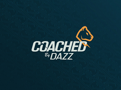 Coached by Dazz animal bodybuilding brand branding coach female gym lion lioness logo logomark monoline symbol women workout