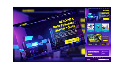 Gamerzz Community landing page UI design graphic design illustration landing page ui ui design ui ux ui ux design uiux design ux design web design