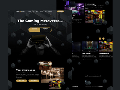 Gamelounge Metaverse process branding logo ui