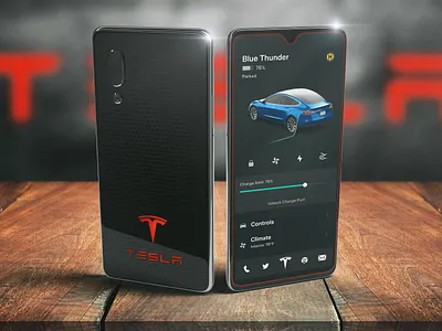 Tesla Phone | Product Concept 3d adobe after effects concept design dimension elon musk mockup phone photoshop product design tesla