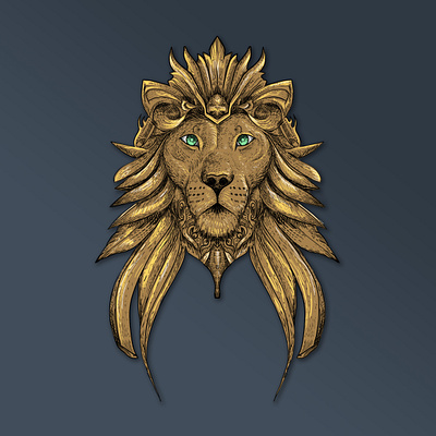 Lion Artwork Sketching - Blockbare ai art bockbare creative design digitalart graphic design illustration logo sketching