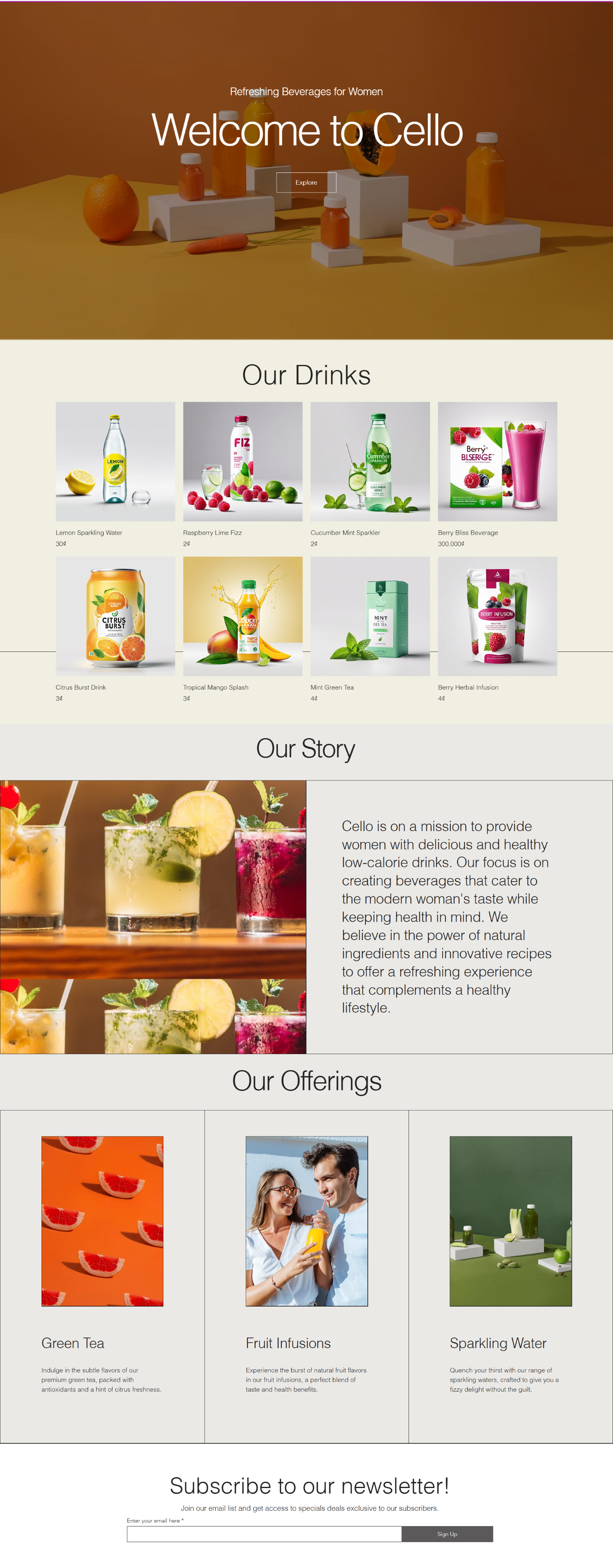 Example of Squarespace Website
