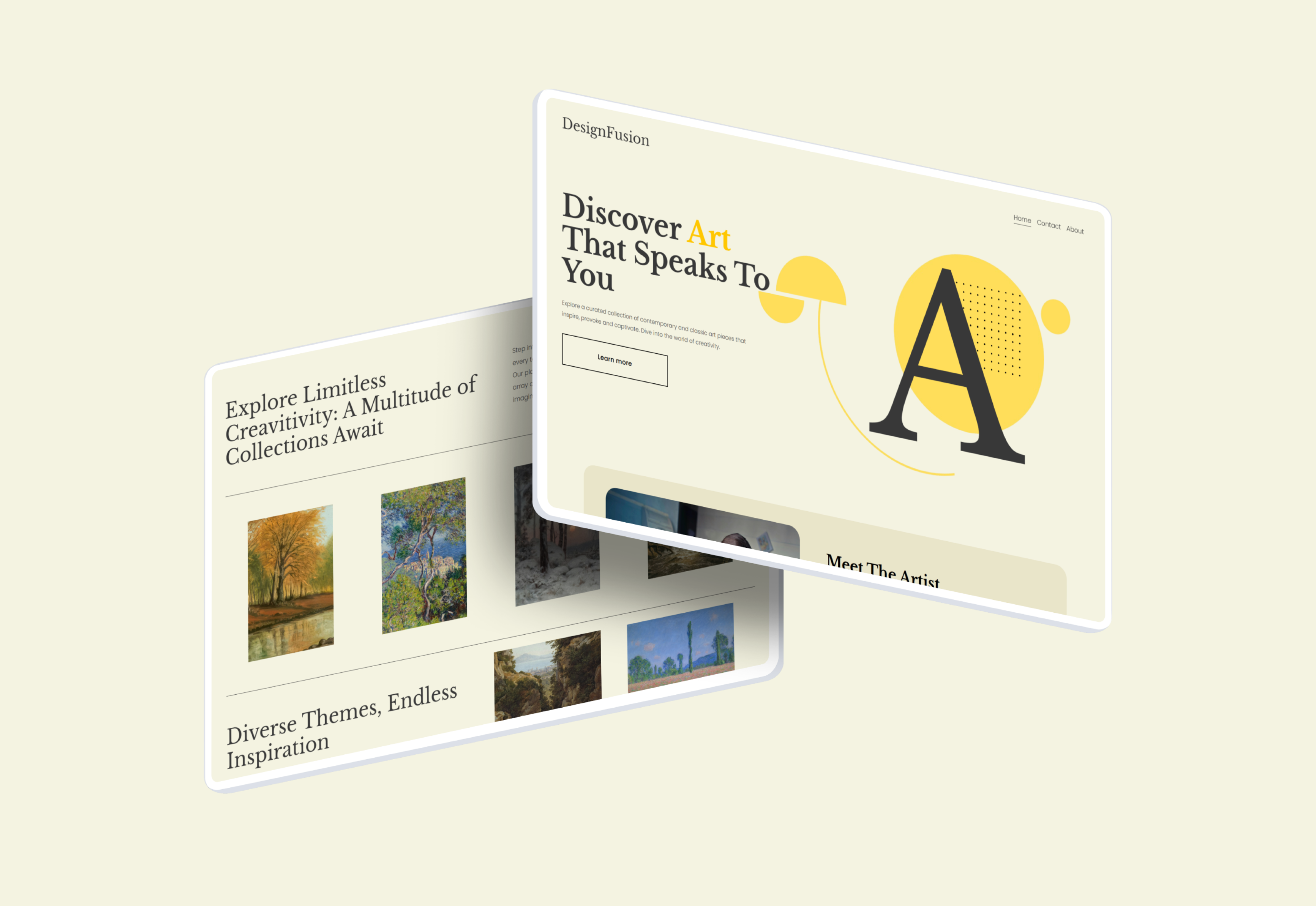 Website For Art Fusion css seo squarespace ui ux web design