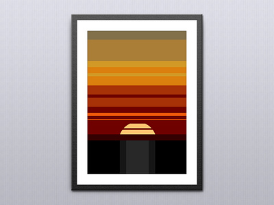 Sunset Minimalist Art Poster | Minimalist Vector Art Designer graphic design illustration poster vector