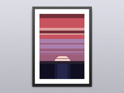 Sunset 2 Minimalist Art Poster | Minimalist Vector Art Designer graphic design poster poster designer vector art