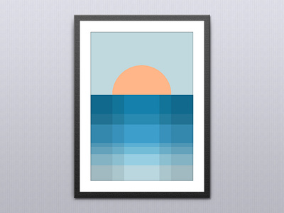 Sunset 3 Minimalist Art Poster | Minimalist Vector Art Designer graphic design minimalist art designer poster design vector art