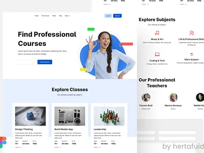 Online Course Landing Page Concept colorful course course landing page online course online course landing page