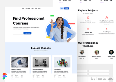 Online Course Landing Page Concept colorful course course landing page online course online course landing page