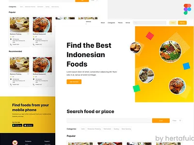 Restaurant/Food Finder Landing Page Concept food landing page restaurant landing page